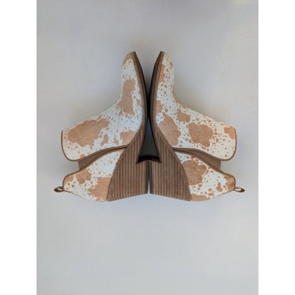 Sofft Women's Sacora Cowhair Ankle Boots Caramel/Ivory Size 10M - Picture 5 of 9